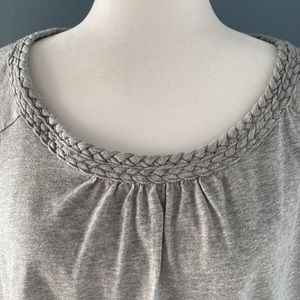 Grey Cotton Top - Plus Size Large